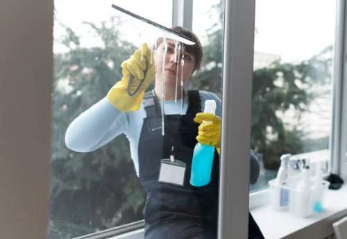 Nettoyage de vitres intérieures et extérieures à la Murette